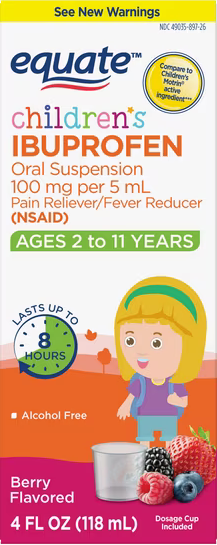 Equate Children's Ibuprofen Suspension 100 mg per 5 mL